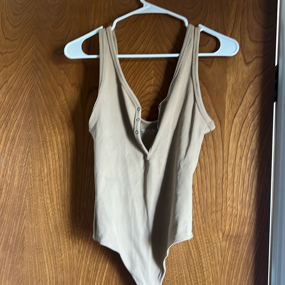 A&F Seamless Rib Fabric Tank Bodysuit